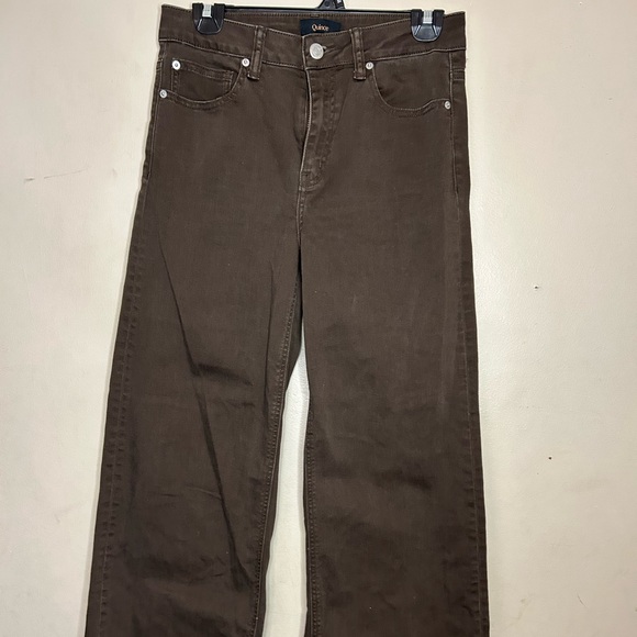 Quince Women Bella Stretch Wide Leg Jeans Coffee Bean Brown 28 - Picture 5 of 8
